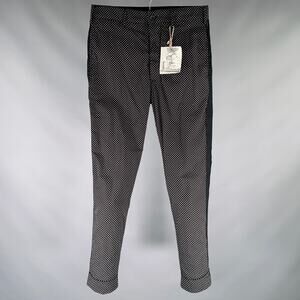 ENGINEERED GARMENTS Size 30 Black White Polka Dot Cotton Zip Fly Dress Pants